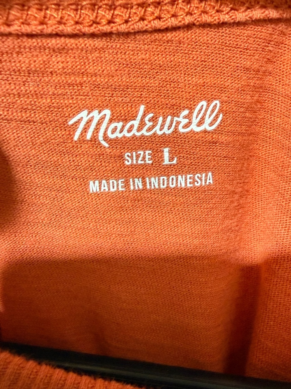 Madewell Orange Crewneck Tee Womens Large Casual - Picture 2 of 3